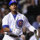 Chicago Cubs' Starlin Castro reacts to striking out in the fourth inning during a baseball game against the Houston Astros in Chicago, Monday, Oct. 1, 2012. (AP Photo/Paul Beaty)