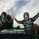 AUCKLAND, NEW ZEALAND - JUNE 24:  Hayden Paddon of New Zealand and John Kennard of New Zealand celebrate their victory during Day Three of the WRC Rally New Zealand on June 24, 2012 in Auckland , New Zealand  (Photo by Massimo Bettiol/Getty Images)