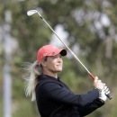 Suzann Pettersen of Norway watches her shot on the third hole during the second round of the LPGA Championship golf tournament at Sky72 Golf Club in Incheon, west of Seoul, South Korea, Saturday, Oct. 20, 2012. (AP Photo/Lee Jin-man)