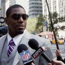 FILE - New Orleans Saints linebacker Jonathan Vilma arrives at the National Football League's headquarters, in this June 18, 2012 file photo taken in New York. Vilma is suing the NFL in federal court, claiming Commissioner Roger Goodell failed to make a timely appeal ruling regarding Vilma's season-long suspension in connection with the league's bounty investigation. The lawsuit filed Saturday night June 30, 2012 in U.S. District Court in New Orleans also asks for a temporary restraining order to allow Vilma to continue working if Goodell upholds the suspension. It is the second lawsuit Vilma has filed in the matter.  (AP Photo/Mark Lennihan, File)