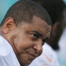FILE - In this Oct. 27, 2013 file photo, Miami Dolphins tackle Jonathan Martin sits on the bench in the first quarter of an NFL football game against the New England Patriots, in Foxborough, Mass. A person familiar with the situation said Thursday, Oct. 31, 2013, that Martin has left the team to receive professional assistance for emotional issues. The person spoke to The Associated Press on condition of anonymity because the Dolphins have not announced any details of Martin's illness. (AP Photo/Michael Dwyer, File)