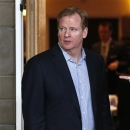 NFL Commissioner Roger Goodell walks out after the morning session at the annual NFL football meetings at the Arizona Biltmore, Tuesday, March 19, 2013, in Phoenix. (AP Photo/Ross D. Franklin)