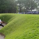 England's Lee Westwood chips from a bunker on the 2nd hole during day one of the BMW PGA Championship at Wentworth Golf Club, Surrey. Thursday May 24, 2012. World number three, Westwood began his 19th attempt to win the championship Thursday. (AP Photo/PA, Steve Parsons) UNITED KINGDOM OUT  NO SALES  NO ARCHIVE
