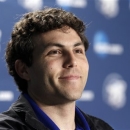 Memphis head coach Josh Pastner talks about their third-round game of the NCAA college basketball tournament during a news conference in Auburn Hills, Mich., Friday March 22, 2013. Memphis will play Michigan State Saturday. (AP Photo/Paul Sancya)
