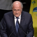 FIFA President Sepp Blatter speaks at the opening ceremony of the FIFA congress in Zuerich, Switzerland, Thursday, May 28, 2015. The FIFA congress with the president's election is scheduled for Friday, May 29, 2015 in Zurich. (Walter Bieri/Keystone via AP)