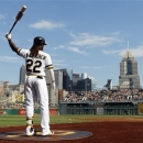 In this photo from Sunday, June 30, 2013, Pittsburgh Pirates' Andrew McCutchen (22) warms up in the on deck circle at PNC Park during a baseball game against the Milwaukee Brewers on in Pittsburgh. The Pirates won this game, 2-1 in 14 innings, stretching their current win streak to nine games. The team with the best record in baseball isn't trying to think too far down the road. After 20 seasons of losing, the first-place Pittsburgh Pirates are just trying to enjoy the moment. (AP Photo/Keith Srakocic)