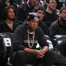 BROOKLYN, NY - APRIL 20: Recording artist Jay-Z during the game between the Chicago Bulls and Brooklyn Nets in Game One of the Eastern Conference Quarterfinals during the 2013 NBA Playoffs on April 20 at the Barclays Center in the Brooklyn borough of New York City. (Photo by Nathaniel S. Butler/NBAE via Getty Images)