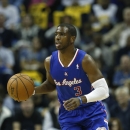 MEMPHIS, TN - MAY 3: Chris Paul #3 of the Los Angeles Clippers brings the ball upcourt against the Memphis Grizzlies during Game Six of the Western Conference Quarterfinals of the 2013 NBA Playoffs at FedExForum on May 3, 2013 in Memphis, Tennessee. (Photo by Joe Robbins/Getty Images)