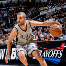 SAN ANTONIO, TX - APRIL 24: Tony Parker #9 of the San Antonio Spurs controls the ball against the Los Angeles Lakers in Game Two of the Western Conference Quarterfinals during the 2013 NBA Playoffs on April 24, 2013 at the AT&T Center in San Antonio, Texas