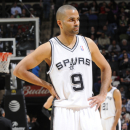 SAN ANTONIO, TX - March 1: Tony Parker #9 of the San Antonio Spurs stands on the court during the game against the Sacramento Kings on March 1, 2013 at the AT&T Center in San Antonio, Texas