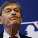 FILE - In this May 12, 2011, file photo, Major League Baseball Commissioner Bud Selig listens to a question during a news conference in New York. Selig said in a formal statement Thursday, Sept. 26, 2013, that he plans to retire in January 2015. (AP Photo/Bebeto Matthews, File)