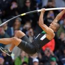 EUGENE, OR - JUNE 23: Ashton Eaton competes in the men's decathlon pole vault during Day Two of the 2012 U.S. Olympic Track & Field Team Trials at Hayward Field on June 23, 2012 in Eugene, Oregon. (Photo by Andy Lyons/Getty Images)