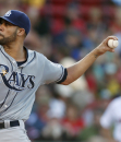 Tampa Bay Rays' David Price pitches in the first inning of a baseball game against the Boston Red Sox in Boston, Monday, July 29, 2013. (AP Photo/Michael Dwyer)