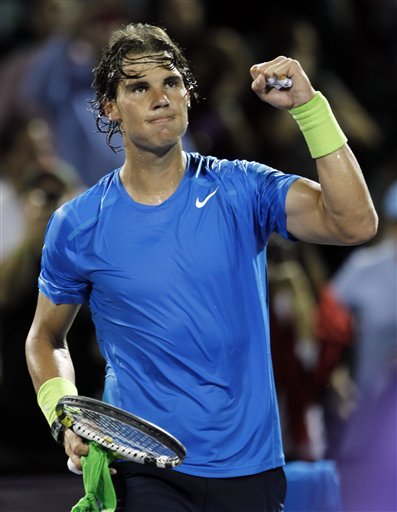 Rafael Nadal, Of Spain, Celebrates