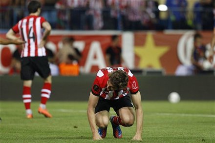 Athletic Bilbao's Fernando Llorente Reacts