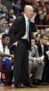 Seton Hall head coach Kevin Willard instructs his players against Syracuse during the second half of an NCAA college basketball game in Syracuse, N.Y., Wednesday, Dec. 28, 2011. Syracuse won 75-49.