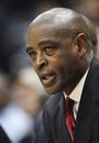 Atlanta Hawks head coach Larry Drew looks on from the bench during the fourth quarter of an NBA basketball game against the Miami Heat on Sunday, Feb. 12, 2012, in Atlanta. Miami won 107-87.