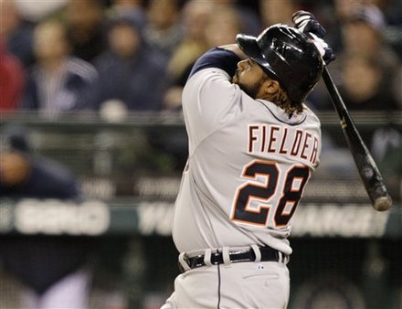 Detroit Tigers' Prince Fielder Hits