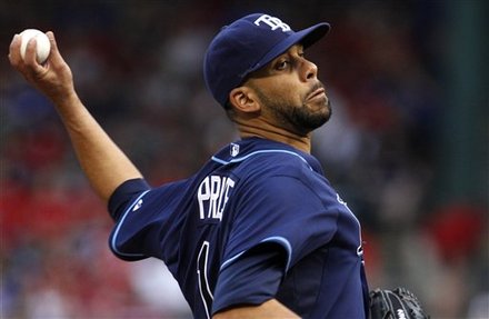 Tampa Bay Rays Starting Pitcher David Price (14) Delivers