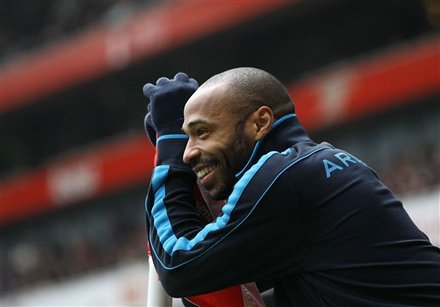 Aresenal's Thierry Henry Smiles