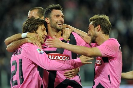 Juventus Midfielder Andrea Pirlo, Left, Celebrates