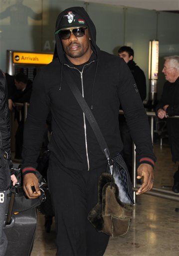 British Boxer Dereck Chisora Arrives At London's Heathrow Airport From Munich , Germany, Sunday,  Feb. 19 2012. British