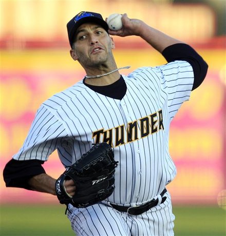 New York Yankees Pitcher Andy Pettitte Delivers
