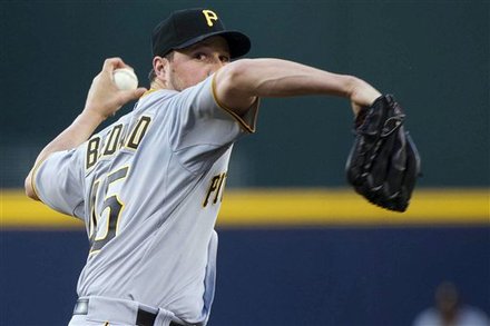Pittsburgh Pirates Starting Pitcher Erik Bedard Delivers
