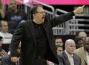 Orlando Magic coach Stan Van Gundy directs his layers during the second half of an NBA basketball game against the San Antonio Spurs , Wednesday, Jan. 18, 2012, in Orlando, Fla. San Antonio won in overtime, 85-83.