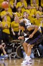 Missouri's Phil Pressey, top, loses the ball out of bounds next to Kansas State 's Rodney McGruder during the second half of an NCAA college basketball game Tuesday, Feb. 21, 2012, in Columbia, Mo. Kansas State upset Missouri , 78-68.