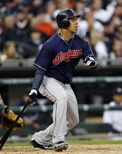 Cleveland Indians' Michael Brantley Hits