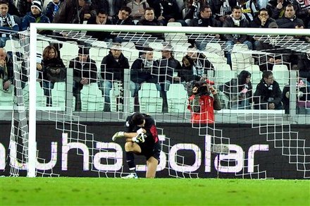 Juventus' Goalkeeper Gianluigi Buffon Reacts