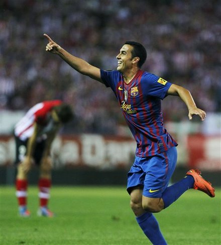 FC Barcelona's Pedro Rodriguez Celebrates