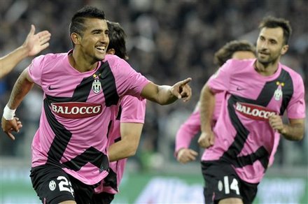 Juventus Midfielder Arturo Vidal,of Chile, Celebrates