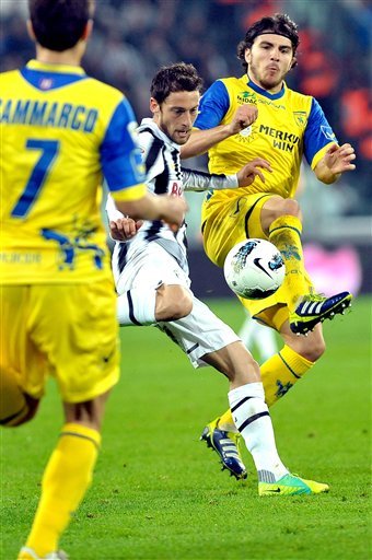 Juventus' Claudio Marchisio Vies