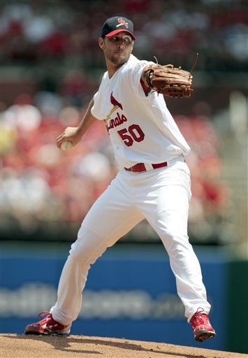St. Louis Cardinals Pitcher Adam Wainwright Throws