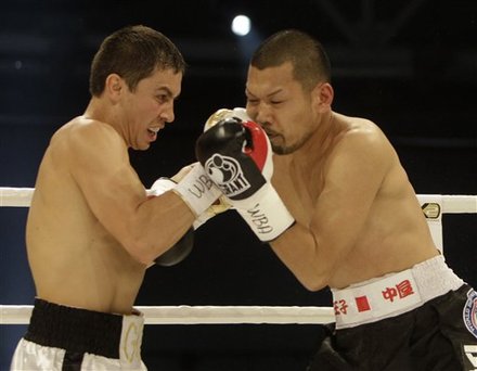 WBA Middleweight Champion Gennady Golovkin, Left, Of Kazakhstan Throws