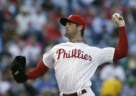 Philadelphia Phillies Starting Pitcher Cole Hamels Throws