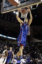 Kansas' Jeff Withey (5) dunks the ball during the second half of an NCAA college basketball game against Texas A&M , Wednesday, Feb. 22, 2012, in College Station, Texas. Kansas defeated Texas A&M 66-58.