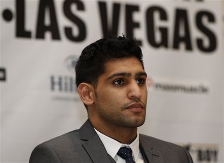 British Boxer Amir Khan Poses