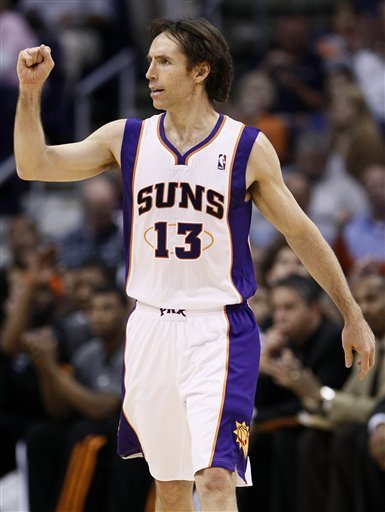 Phoenix Suns Guard Steve Nash (13) Gestures
