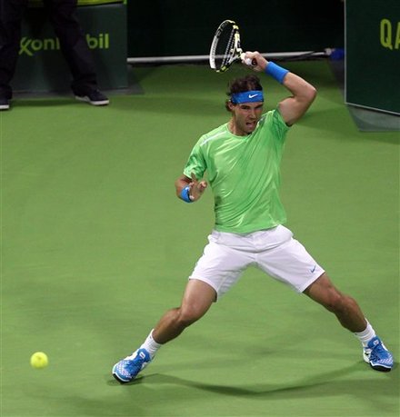 Spain's Rafael Nadal Returns