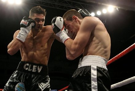 Britain's Nathan Cleverley, Left, Fights