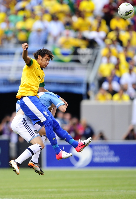 Brazilian Player Neymar Heads