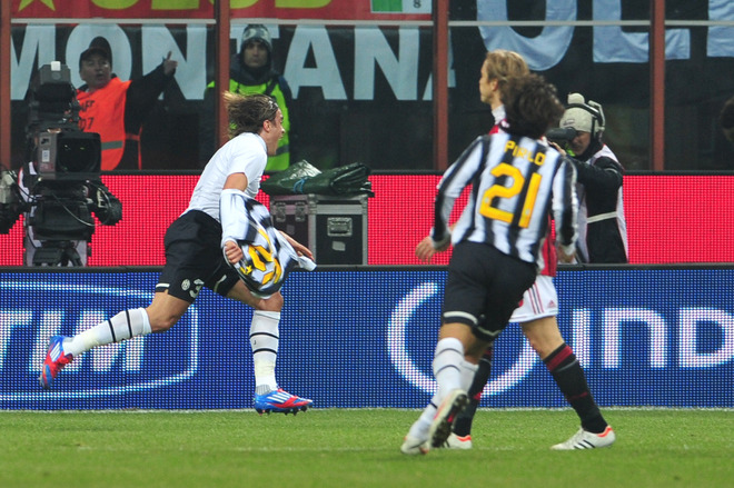 Juventus Forward Alessandro Matri (L) Celebrates