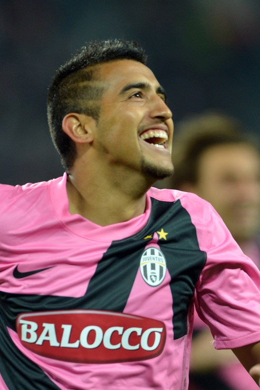 Juventus' Midfielder Of Chile Arturo Vidal Celebrates