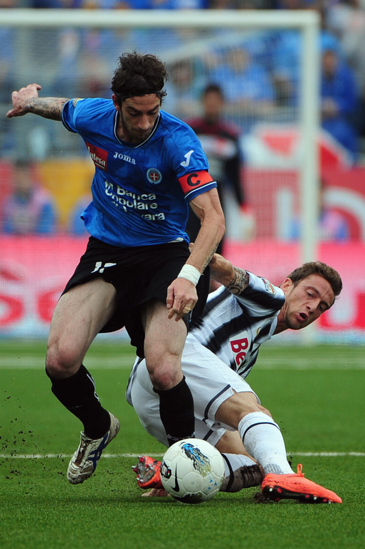 Juventus' Midfielder Claudio Marchisio (R) Fights