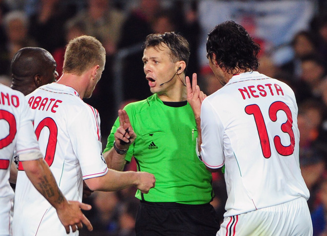 Dutch Referee Bjoern Kuipers (C) Speaks