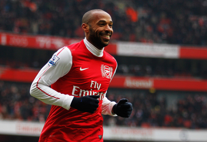   Thierry Henry Of Arsenal Celebrates