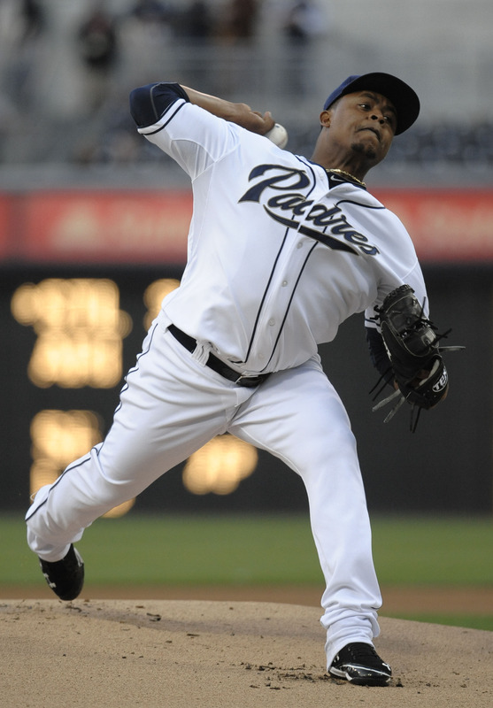   Edinson Volquez #37 Of The San Diego Padres Pitches